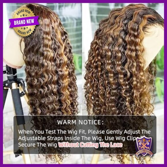 16 Inch Human Hair Deep Wave Lace Front Wig Pre-Plucked Glueless main image 6